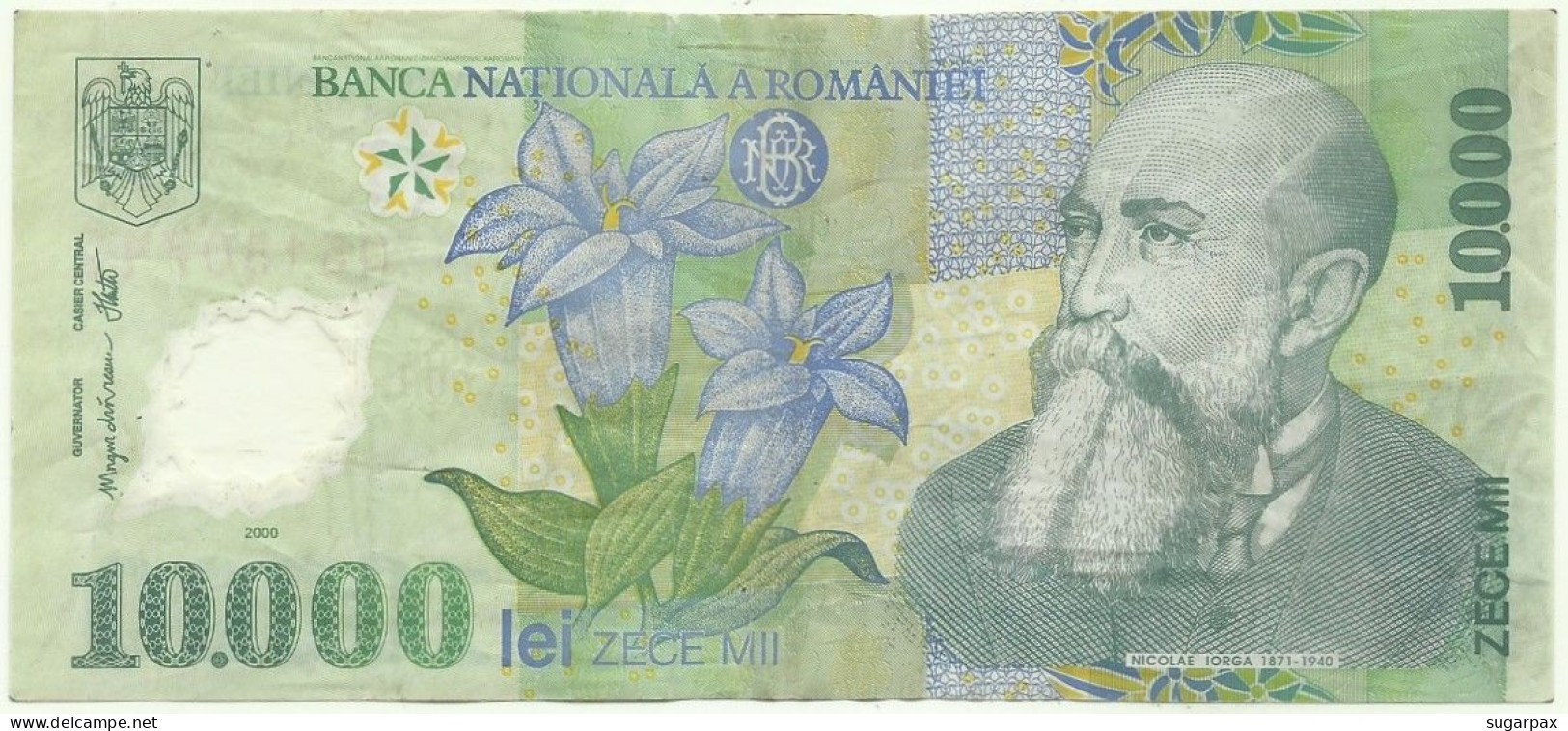 ROMANIA - 10.000 Lei - 2000 - Pick 112.b - Série 017D - POLYMER - 10000 - Romania