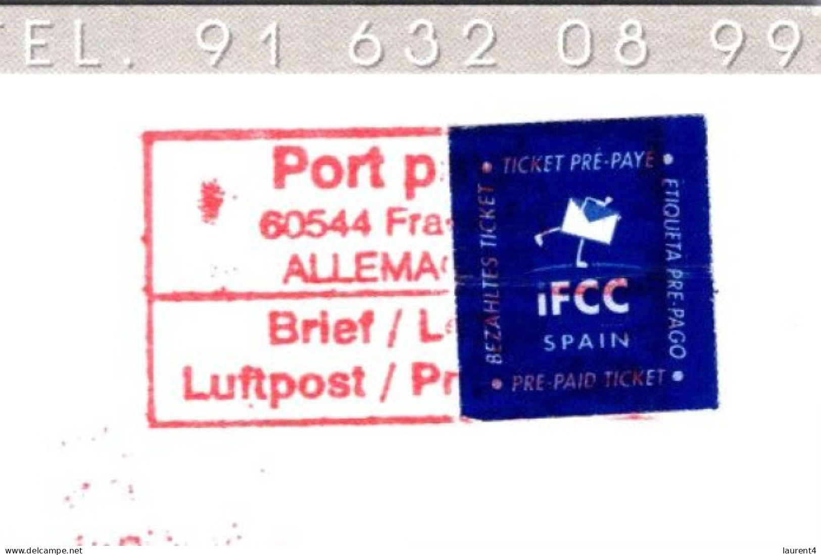 17-3-2024 (3 Y 16)  Spain (posted To France - With German Pre-paid Label ? Never Seen Before ??) - Ibeza - Ibiza