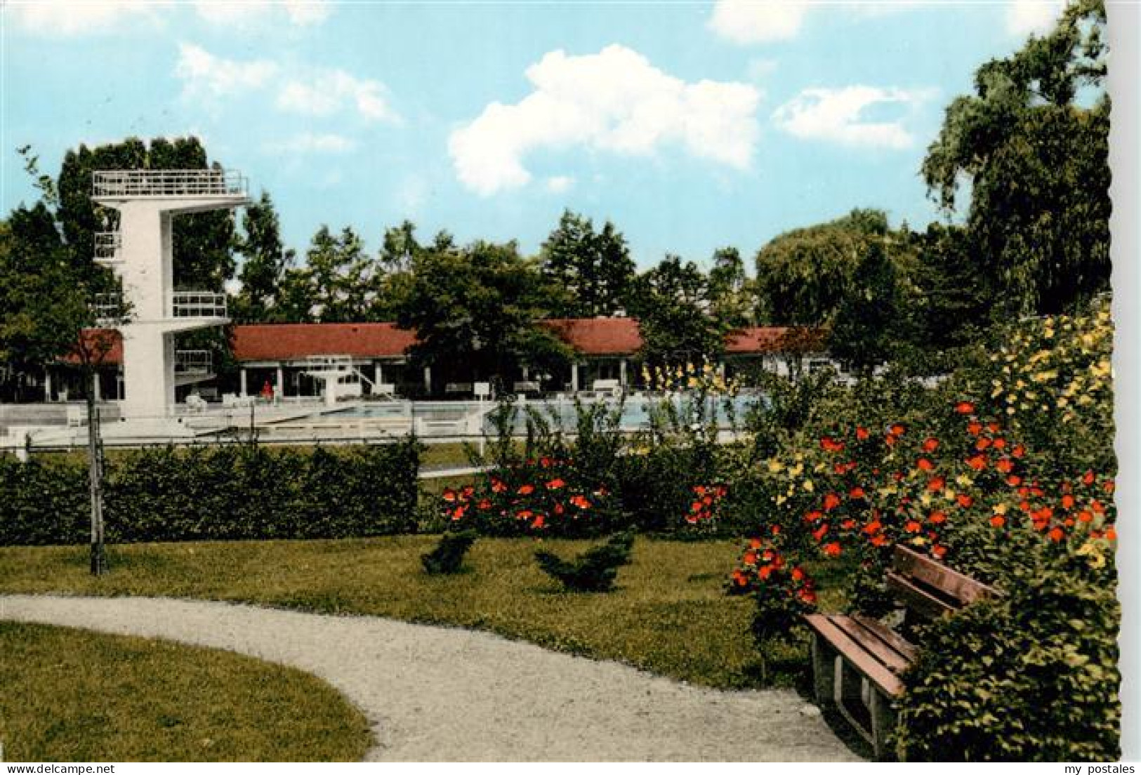 73924909 Buende__Westfalen Schwimmbad Freibad Sprungturm - Bünde