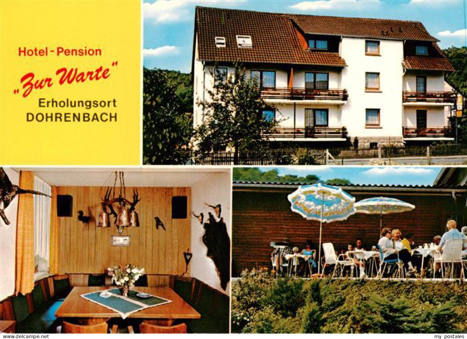 73883822 Dohrenbach Hotel Pension Zur Warte Gaststube Terrasse Dohrenbach - Witzenhausen