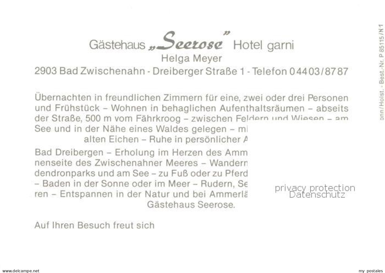73849404 Bad Dreibergen Gaestehaus Seerose Hotel Garni Garten Bad Dreibergen - Bad Zwischenahn