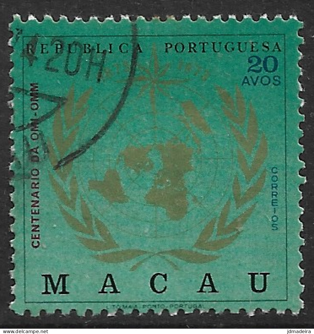 Macau Macao – 1973 World Weather Organization 20 Avos Used Stamp - Oblitérés