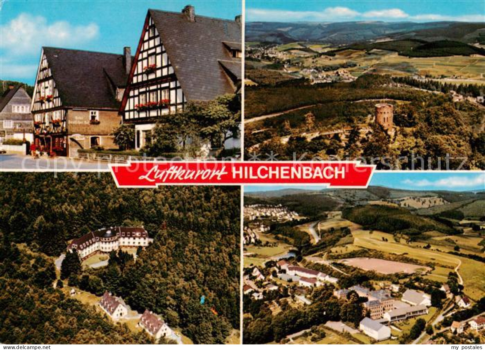 73815981 Hilchenbach Fachwerkhaeuser Burg Fliegeraufnahmen  - Hilchenbach