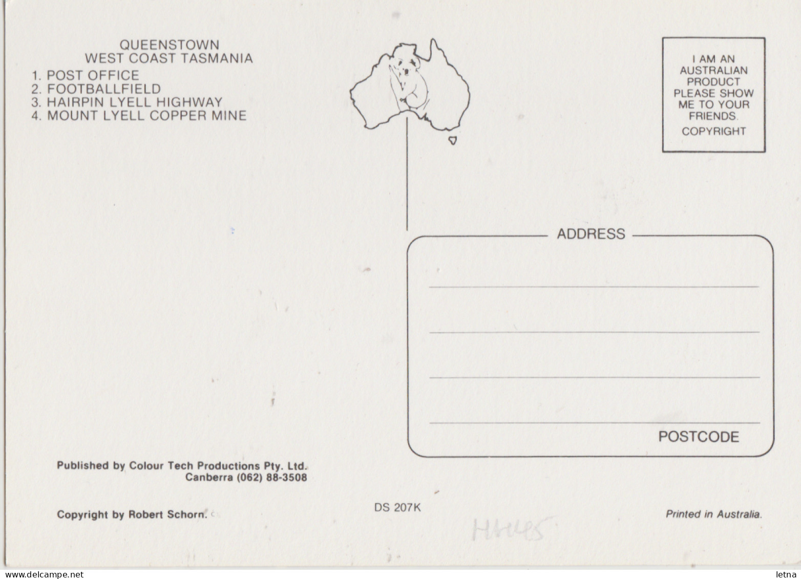 Australia TASMANIA TAS Post Office Mining Town Views QUEENSTOWN Colour Tech DS207K Multiview Postcard C1980s - Otros & Sin Clasificación