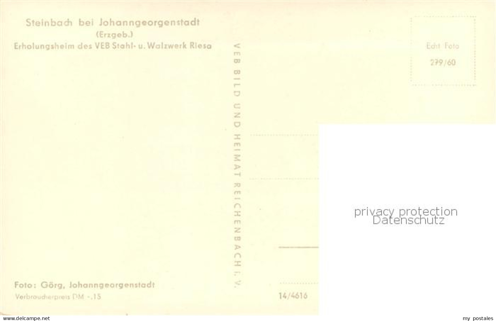 73777968 Steinbach Johanngeorgenstadt Erholungsheim Des VEB Stahl- Und Walzwerk  - Johanngeorgenstadt