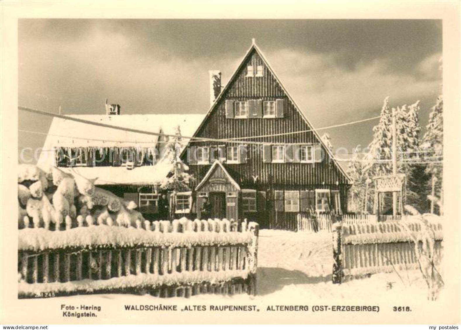 73741454 Altenberg Erzgebirge Waldschaenke Altes Raupennest Im Schnee Altenberg  - Geising