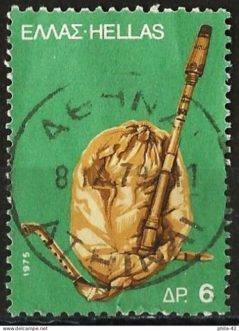 Greece 1975 - Mi 1222 - YT 1200 ( Musical Instrument : Bagpipe ) - Used Stamps