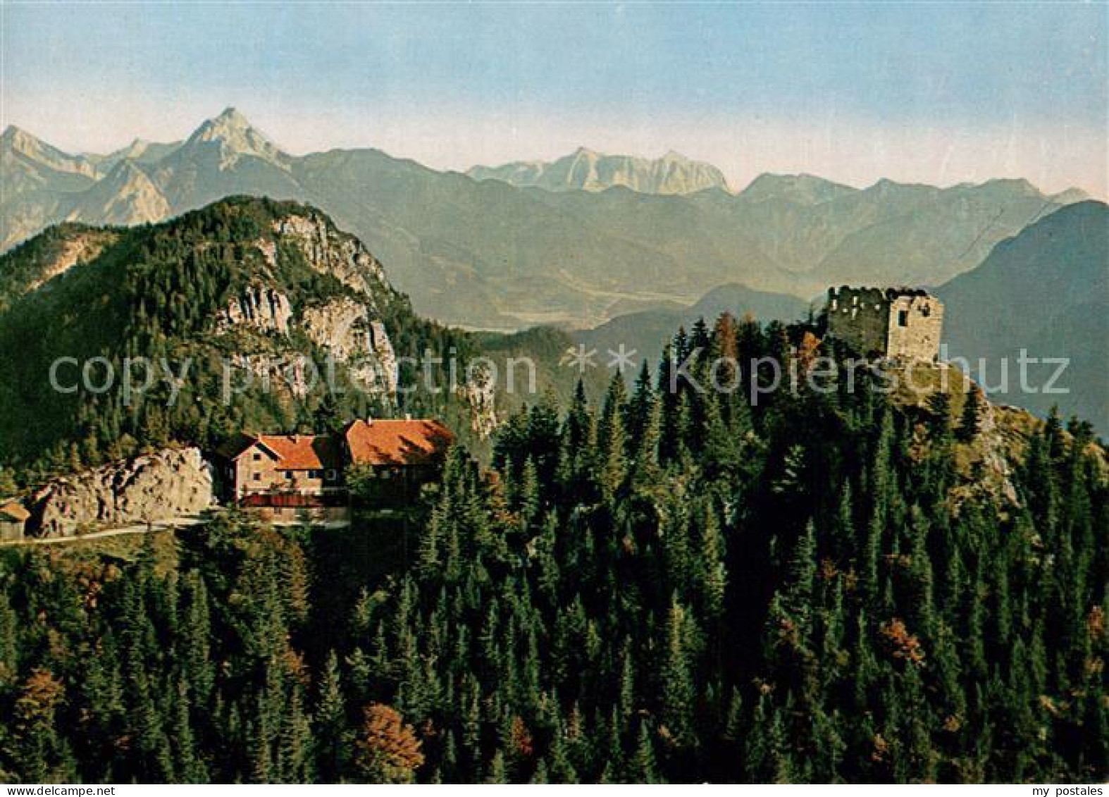 73721680 Falkenstein Allgaeu Burgruine Und Burghotel Auf Dem Falkenstein Mit Sae - Pfronten