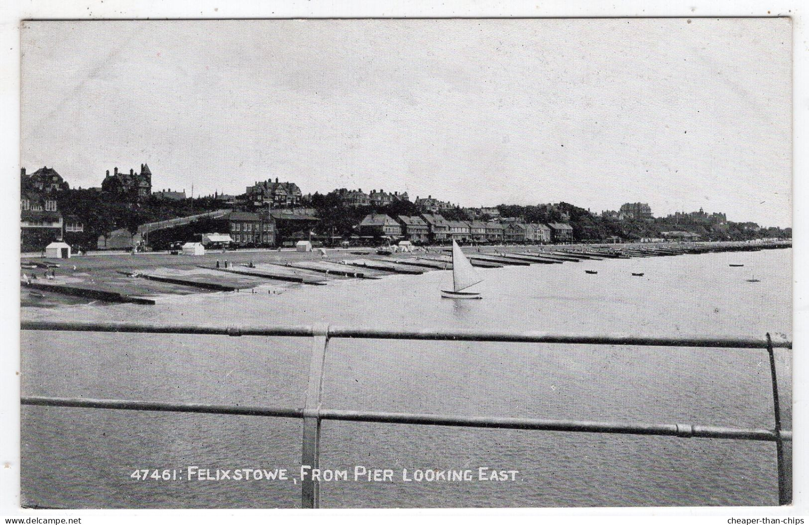 FELIXSTOWE - From Pier Looking East - Photochrom Grano 47461 - Sonstige & Ohne Zuordnung