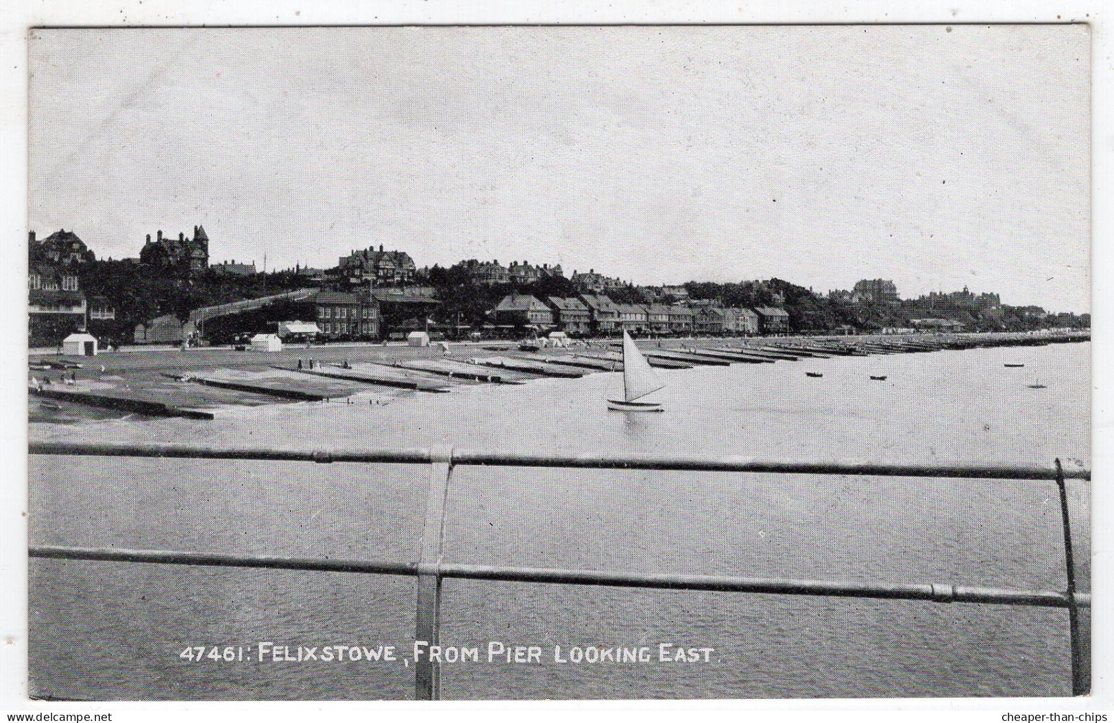 FELIXSTOWE - From Pier Looking East - Photochrom Grano 47461 - Otros & Sin Clasificación