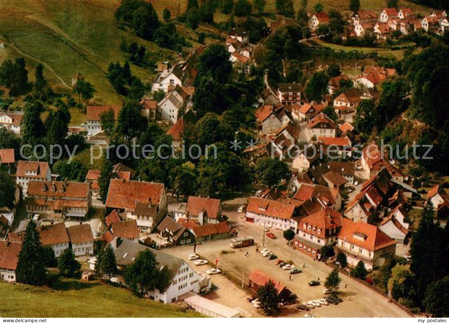 73684958 Altenau Harz Marktplatz Fliegeraufnahme Altenau Harz - Altenau