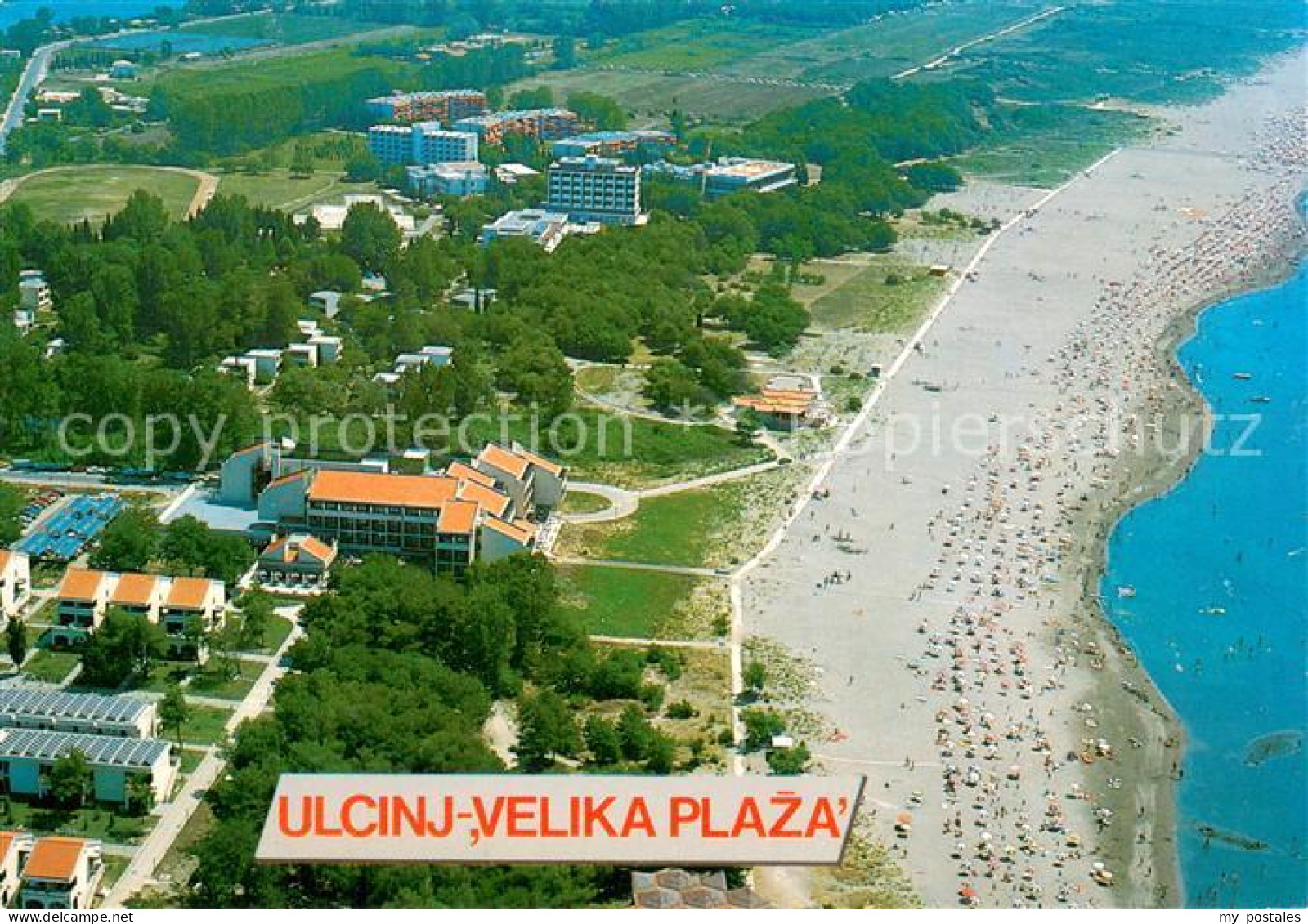 73684927 Ulcinj Velika Plaza Hoteli Fliegeraufnahme Ulcinj - Montenegro