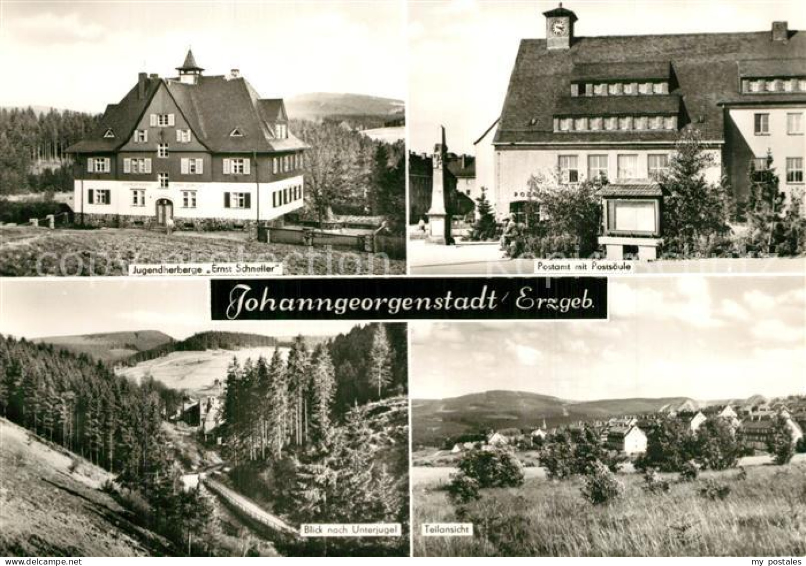 73575333 Johanngeorgenstadt Jugendherberge Ernst Schneller Postamt Mit Postsaeul - Johanngeorgenstadt
