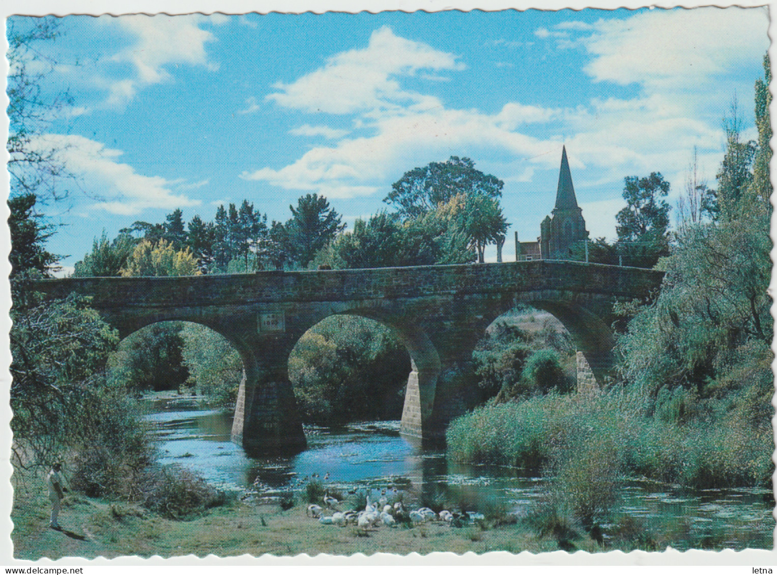 Australia TASMANIA TAS Historic Bridge Coal River RICHMOND Douglas DS313 C1970s Postcard 1 - Other & Unclassified