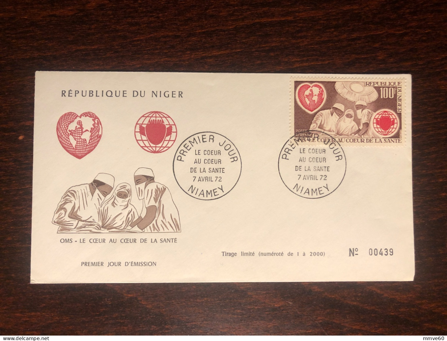 NIGER FDC COVER 1972 YEAR CARDIOLOGY HEART SURGERY HEALTH MEDICINE STAMPS - Níger (1960-...)