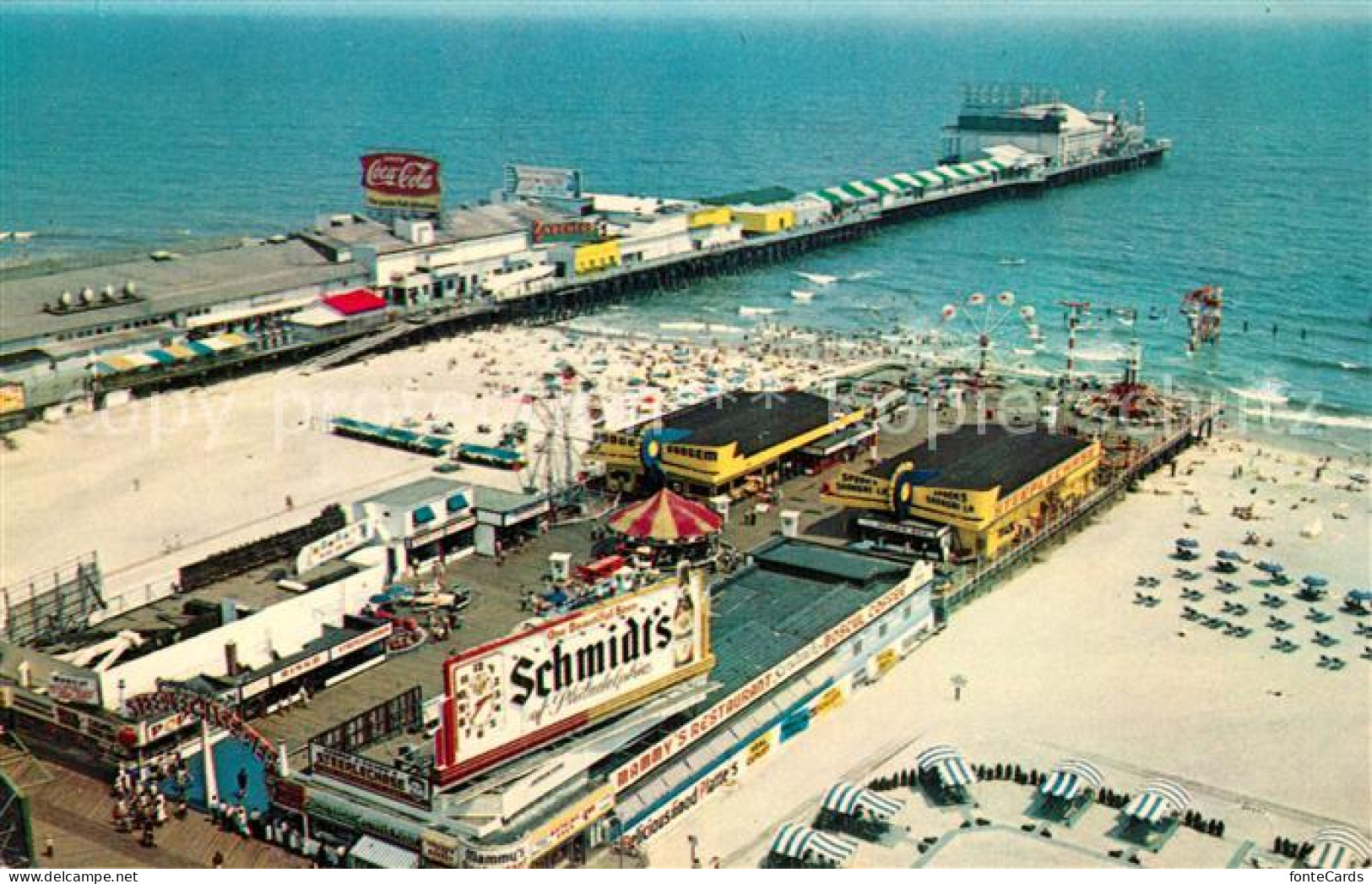 43104468 Atlantic_City_New_Jersey Steeplechase Pier With Steel Pier In The Backg - Autres & Non Classés