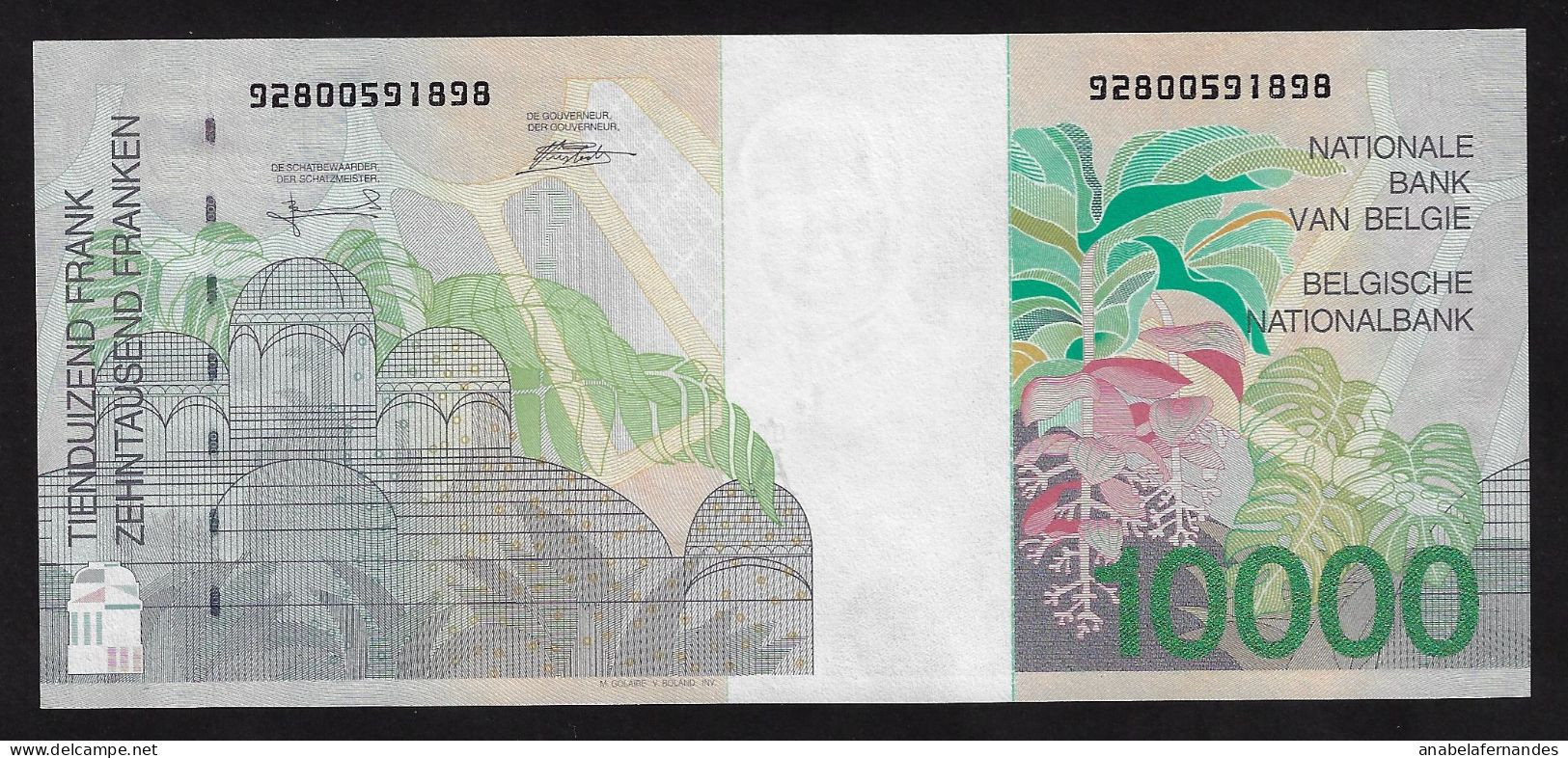 BELGIUM 10000 10.000 FRANCS 1997 P-152 UNC - 10000 Francos