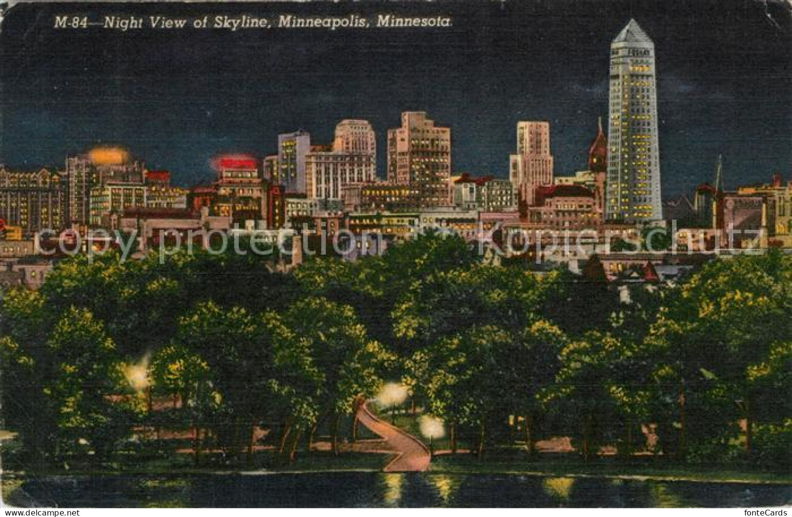 43102193 Minneapolis_Minnesota Night View Of Skyline - Autres & Non Classés