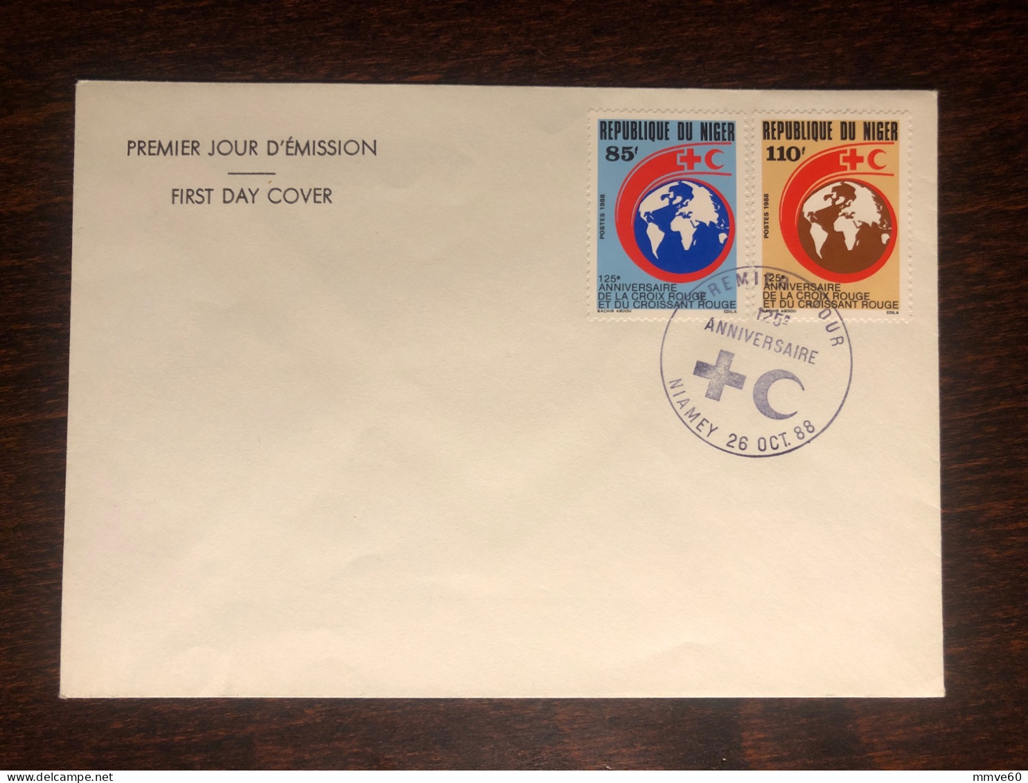 NIGER FDC COVER 1988 YEAR RED CROSS HEALTH MEDICINE STAMPS - Niger (1960-...)