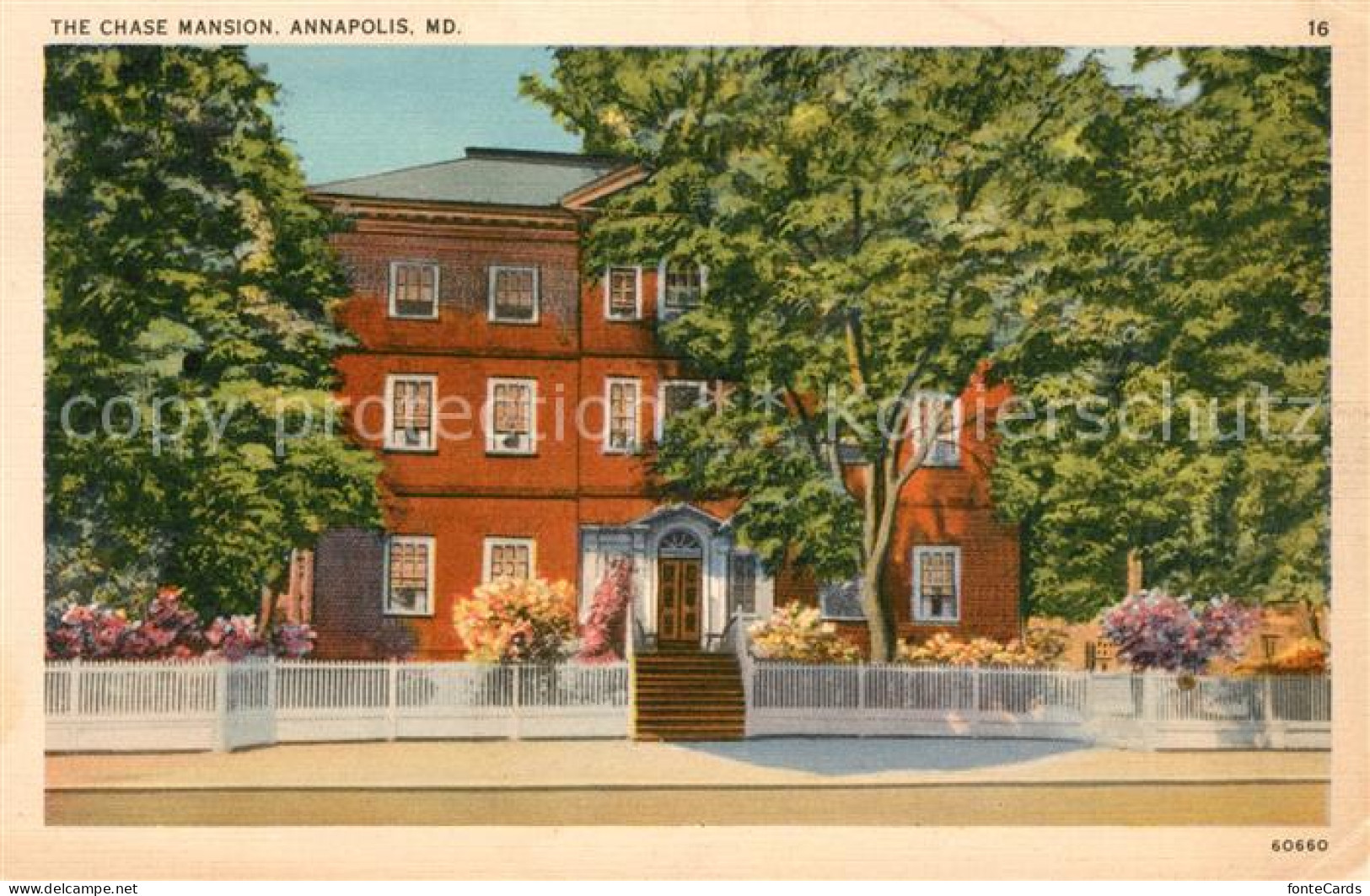 43099742 Annapolis_Maryland Chase Mansion Illustration - Other & Unclassified