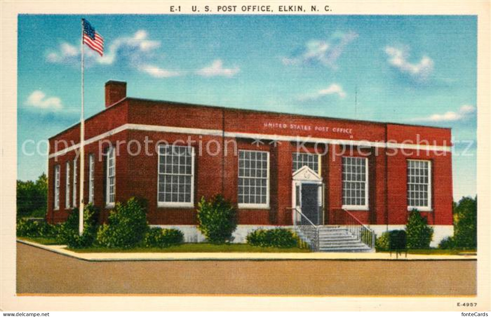 43099645 Elkin US Post Office American Flag - Autres & Non Classés