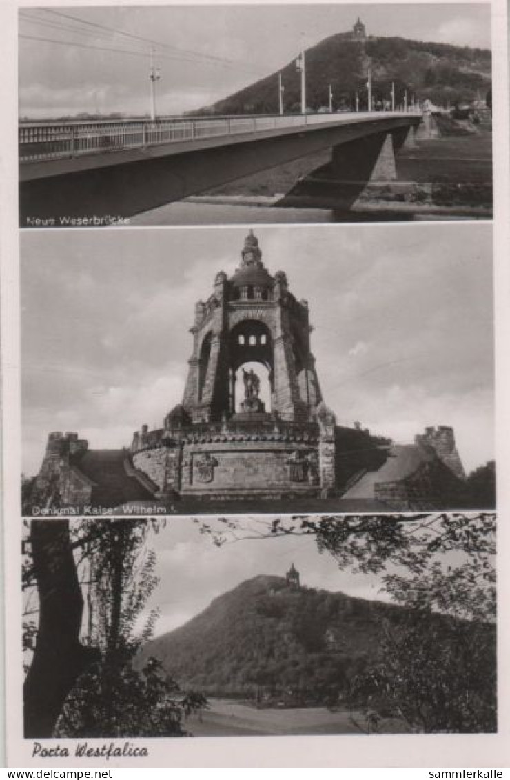 87709 - Porta Westfalica - U.a. Denkmal Kaiser Wilhelm I. - Ca. 1960 - Porta Westfalica