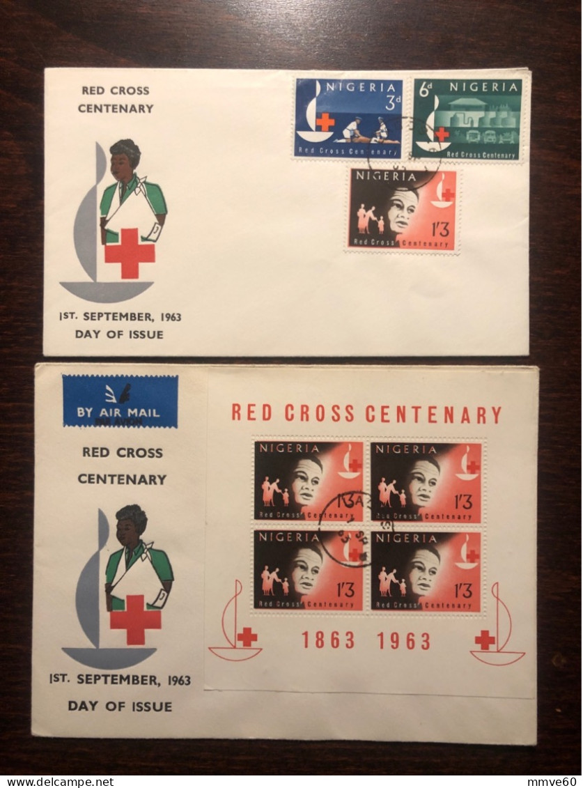 NIGERIA FDC COVER 1963 YEAR RED CROSS HEALTH MEDICINE STAMPS - Nigeria (1961-...)