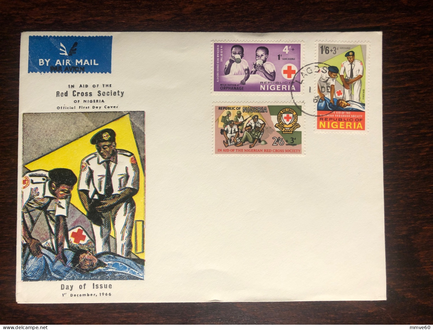 NIGERIA FDC COVER 1966 YEAR RED CROSS HEALTH MEDICINE STAMPS - Nigeria (1961-...)