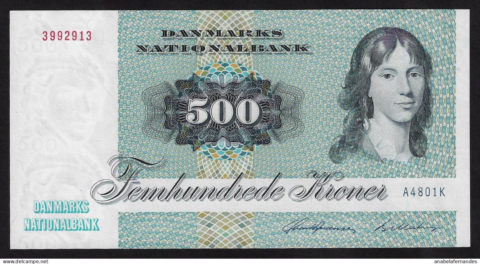 Denmark 500 Kroner 1980    P-52  UNC - Denemarken