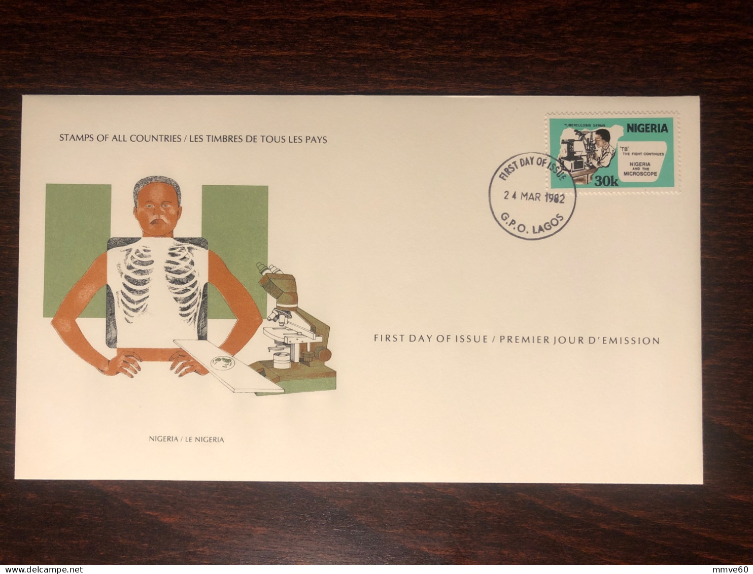 NIGERIA SPECIAL COVER 1982 YEAR  TUBERCULOSIS HEALTH MEDICINE STAMPS - Nigeria (1961-...)