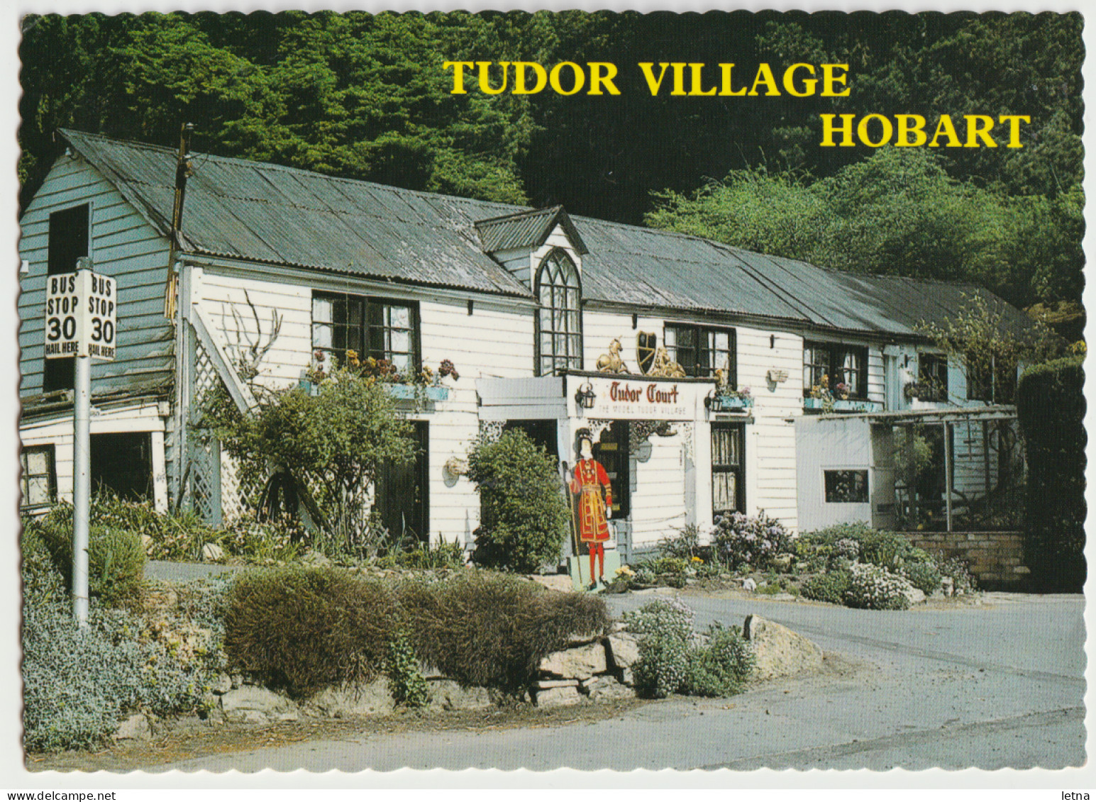 Australia TASMANIA TAS English Tudor Model Village HOBART Douglas DS348 C1970s Postcard 1 - Hobart