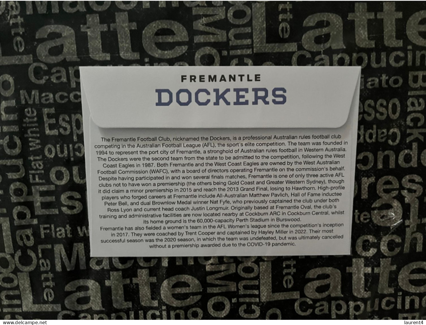 (folder 17-3-2024) Australia Post - Football Fremantles Dockers - Presentation Pack (3 Mint Stamps) + 1 Cover - Presentation Packs