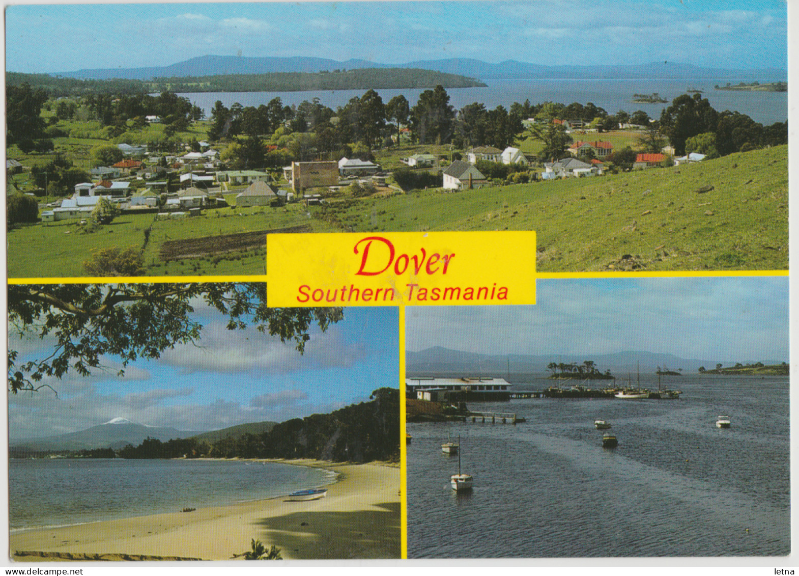 Australia TASMANIA TAS Multiviews Of DOVER Town Douglas DS501 Postcard C1970s - Andere & Zonder Classificatie