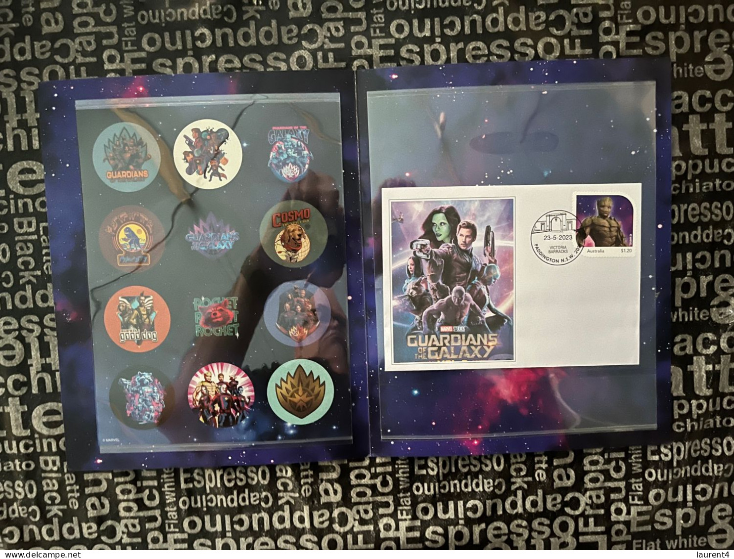 (folder 17-3-2024) Australia Post - Guardians Of The Galaxy 3 - Presentation Pack (no Stamps - With Stickers) + 1 Cover - Presentation Packs