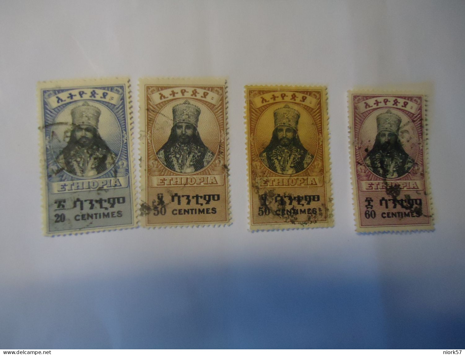 ETHIOPIA  USED 4 STAMPS  KINGS 1943 - Ethiopia