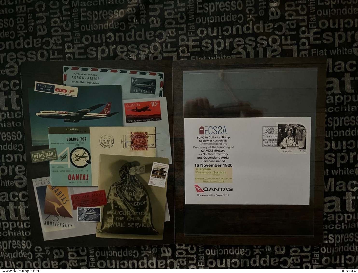 (folder 17-3-2024) Australia Post - QANTAS OZ Post Centenary - Presentation Pack (no Stamps) + 1 Cover - Presentation Packs