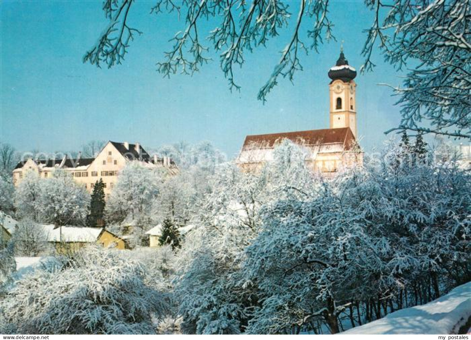 73574426 Bad Aibling Ortsmotiv Mit Kirche Winterimpressionen Bad Aibling - Bad Aibling