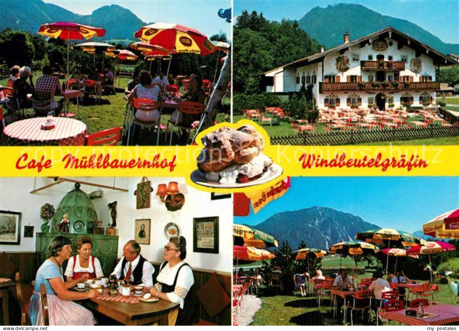 73574388 Ruhpolding Cafe Muehlenbauernhof Gartenterrasse Windbeutelgraefin Ruhpo - Ruhpolding