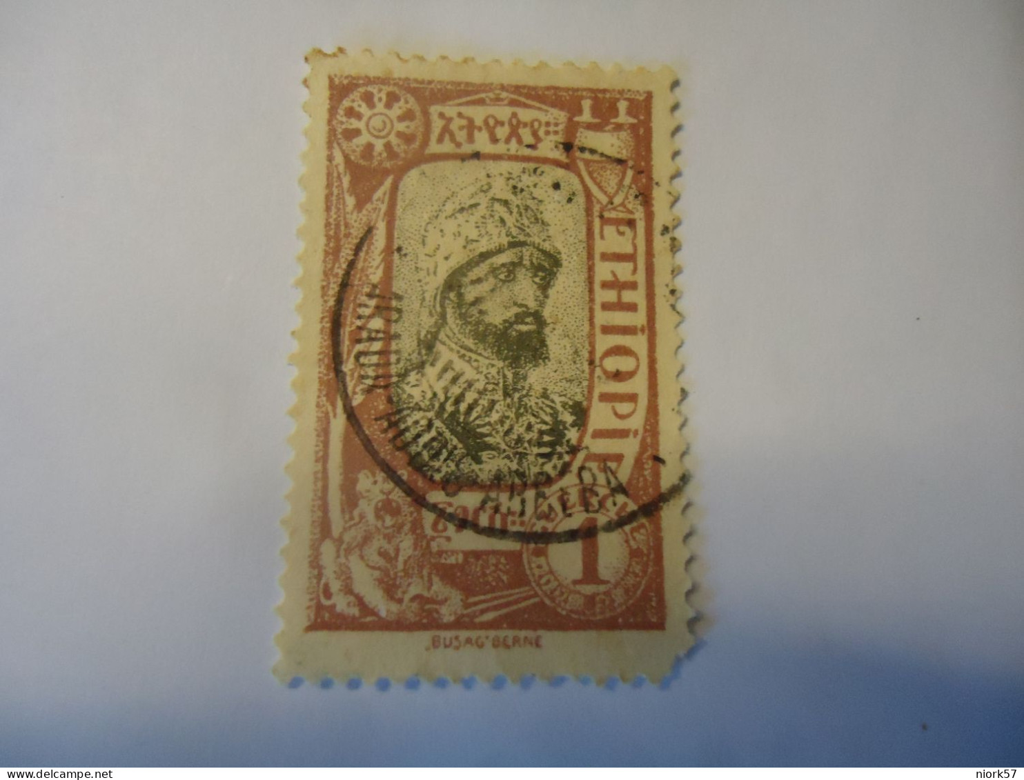 ETHIOPIA  USED  STAMPS  KINGS  1919 POSTMARK ABADAD ADDIS ABBEBA - Ethiopie