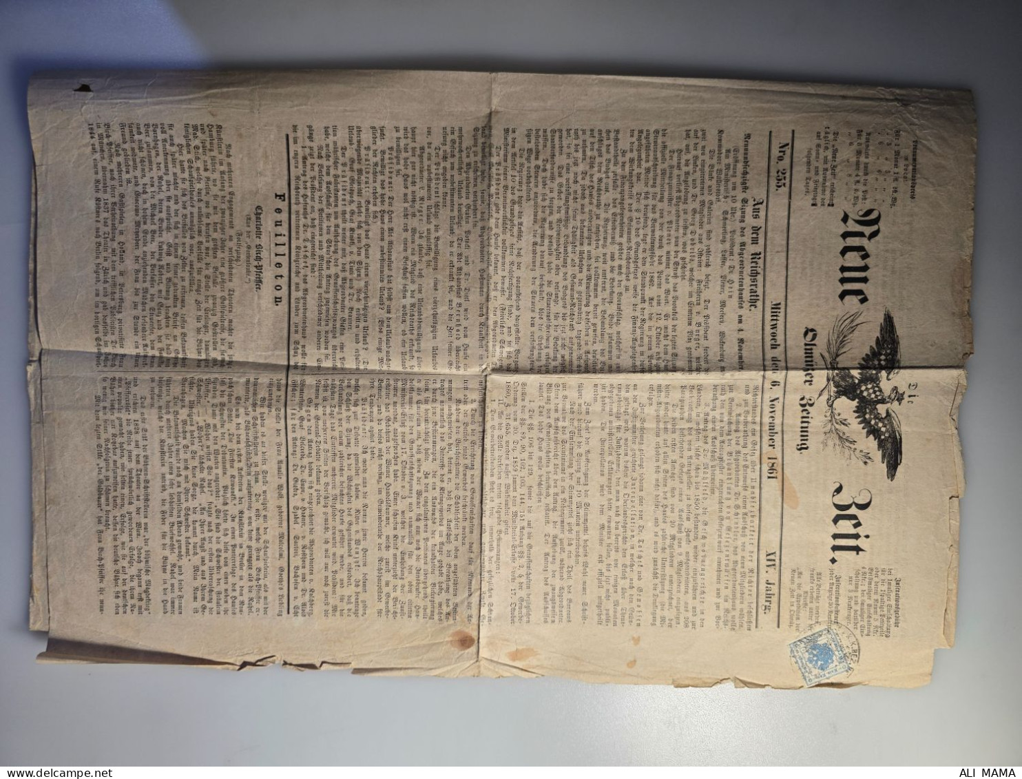 Österreich Zeitung 1861 - Zeitungsmarken