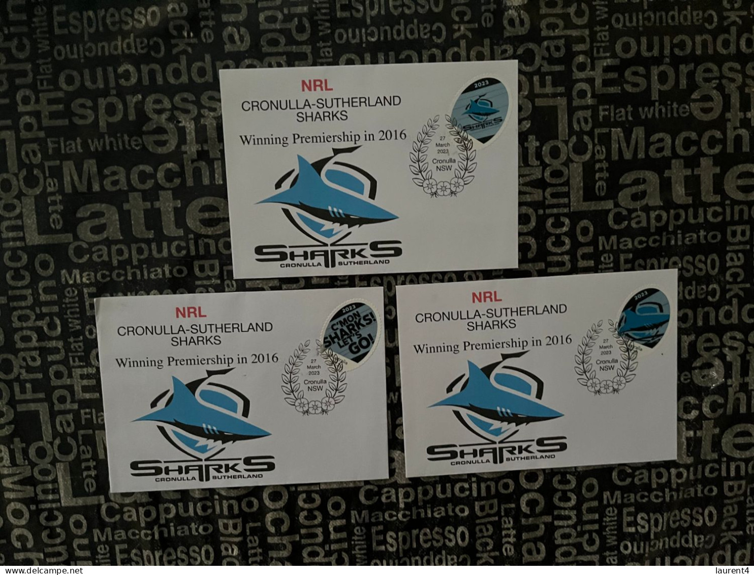 (folder 17-3-2024) Australia Post - Football Cronulla Sharks - Presentation Pack (3 Mint Stamps) + 3 Cover - Presentation Packs