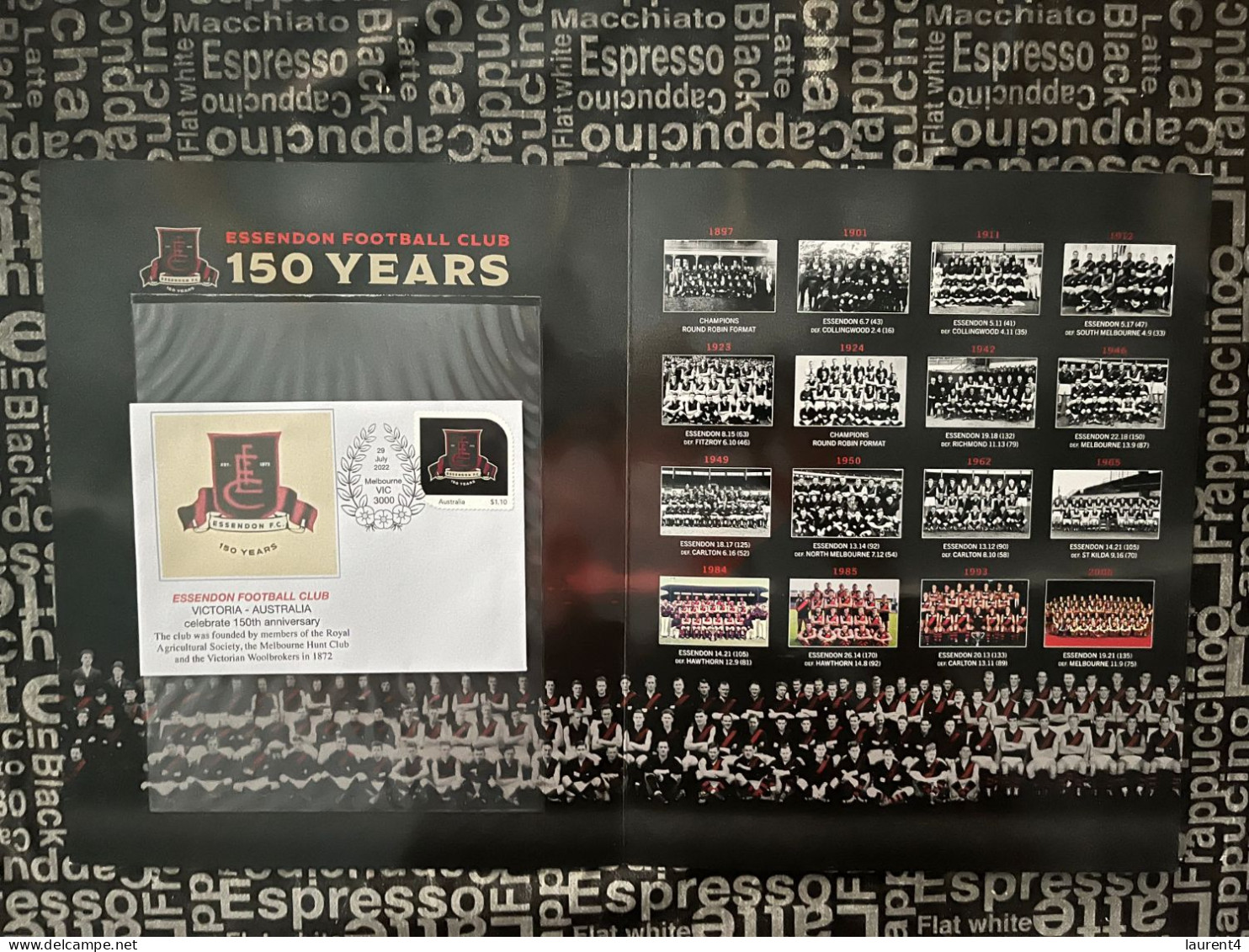 (folder 17-3-2024) Australia Post - Football Essendon 150th Years - Presentation Pack (no Stamps) + 1 Cover - Presentation Packs