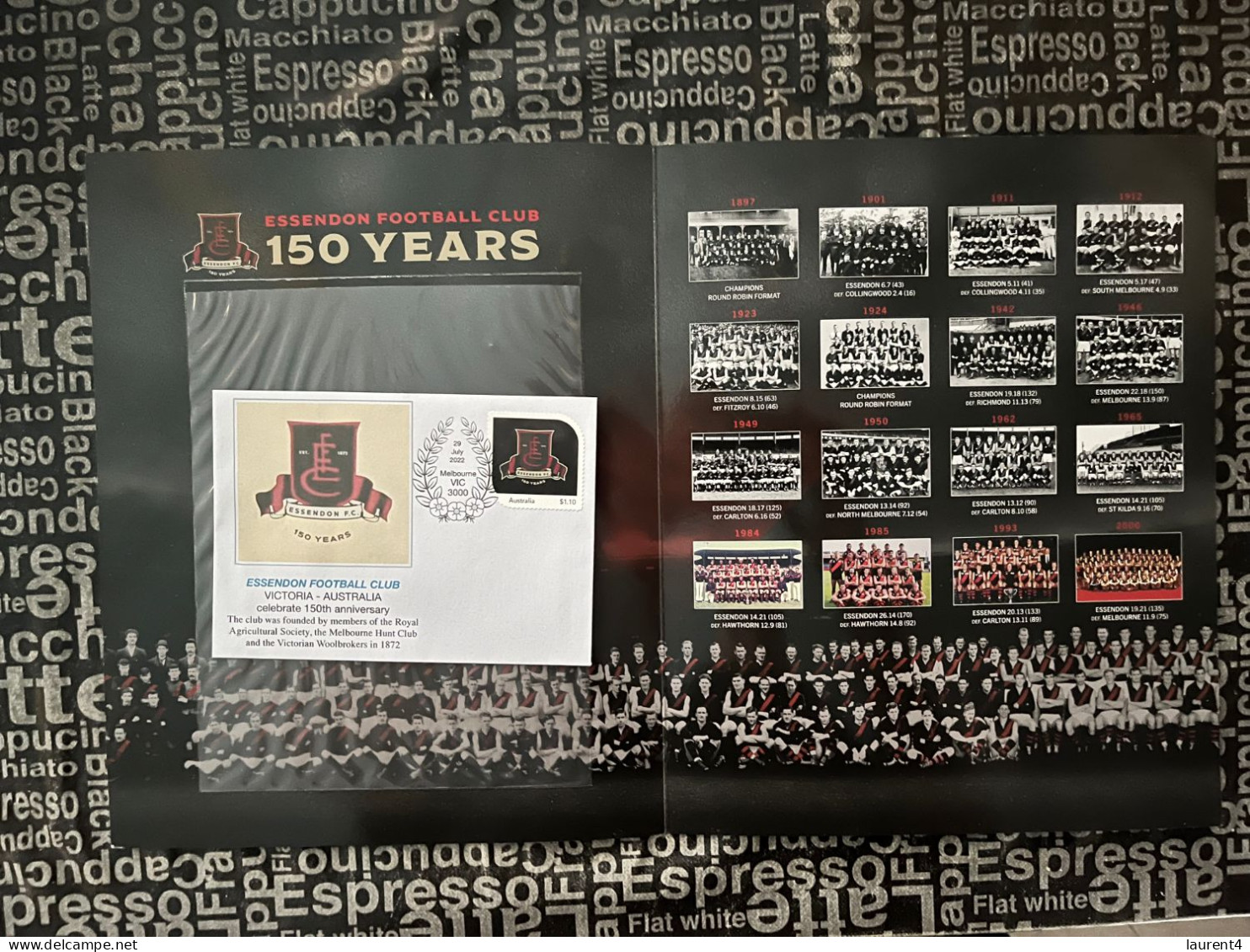 (folder 17-3-2024) Australia Post - Football Essendon 150th Years - Presentation Pack (no Stamps) + 1 Cover - Presentation Packs