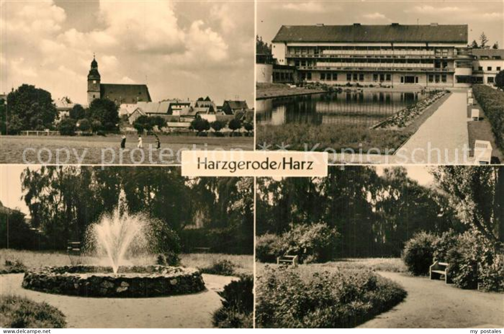 73573056 Harzgerode Ansicht Mit Kirche Kurhaus Parkanlagen Harzgerode - Harzgerode