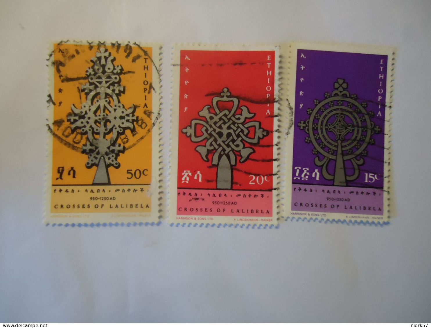 ETHIOPIA  USED   3 STAMPS  MUSEUM ART 1967 - Ethiopia