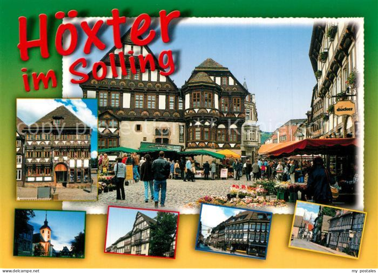 73572212 Hoexter Weser Marktplatz Altstadt Fachwerkhaeuser Kirche Hoexter Weser - Höxter