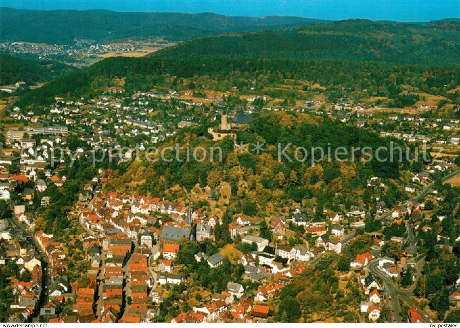 73572176 Biedenkopf Zentrum Und Schloss Fliegeraufnahme Biedenkopf - Biedenkopf