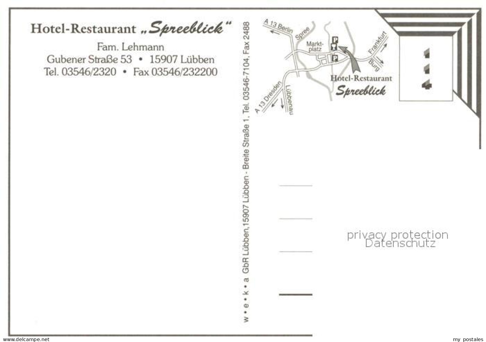 73572102 Luebben Spreewald Restaurant Hotel Spreeblick Fremdenzimmer Natur Luebb - Luebben (Spreewald)