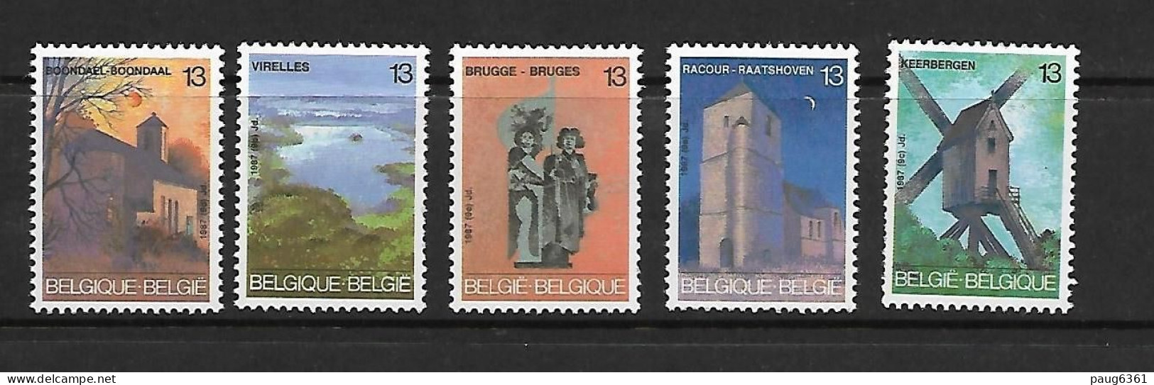 BELGIQUE 1987 SITES TOURISTIQUES  YVERT  N°2254/2258  NEUF MNH** - Sonstige & Ohne Zuordnung