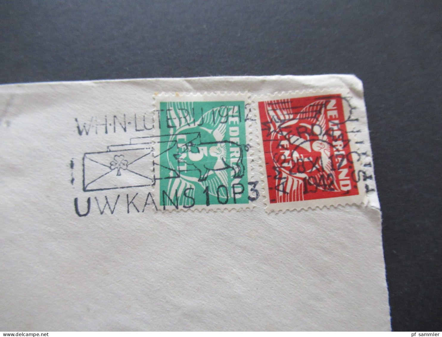 Niederlande 1942 Zensursbeleg Umschlag Kunst Voor Allen H. Leicher Amsterdam - Menden / OKW Zensurstreifen Geöffnet - Storia Postale